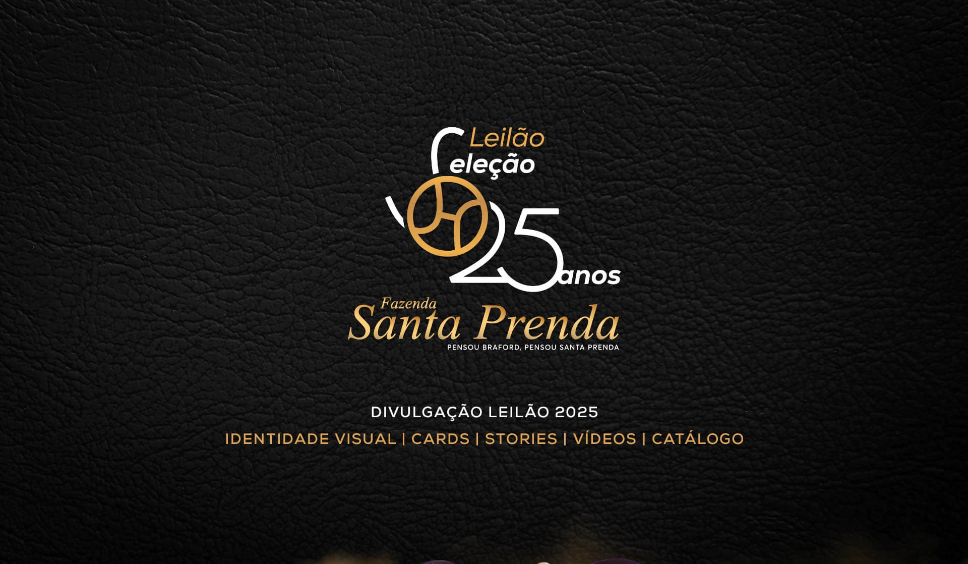 Arte principal Leilão Seleção Santa Prenda 25 anos