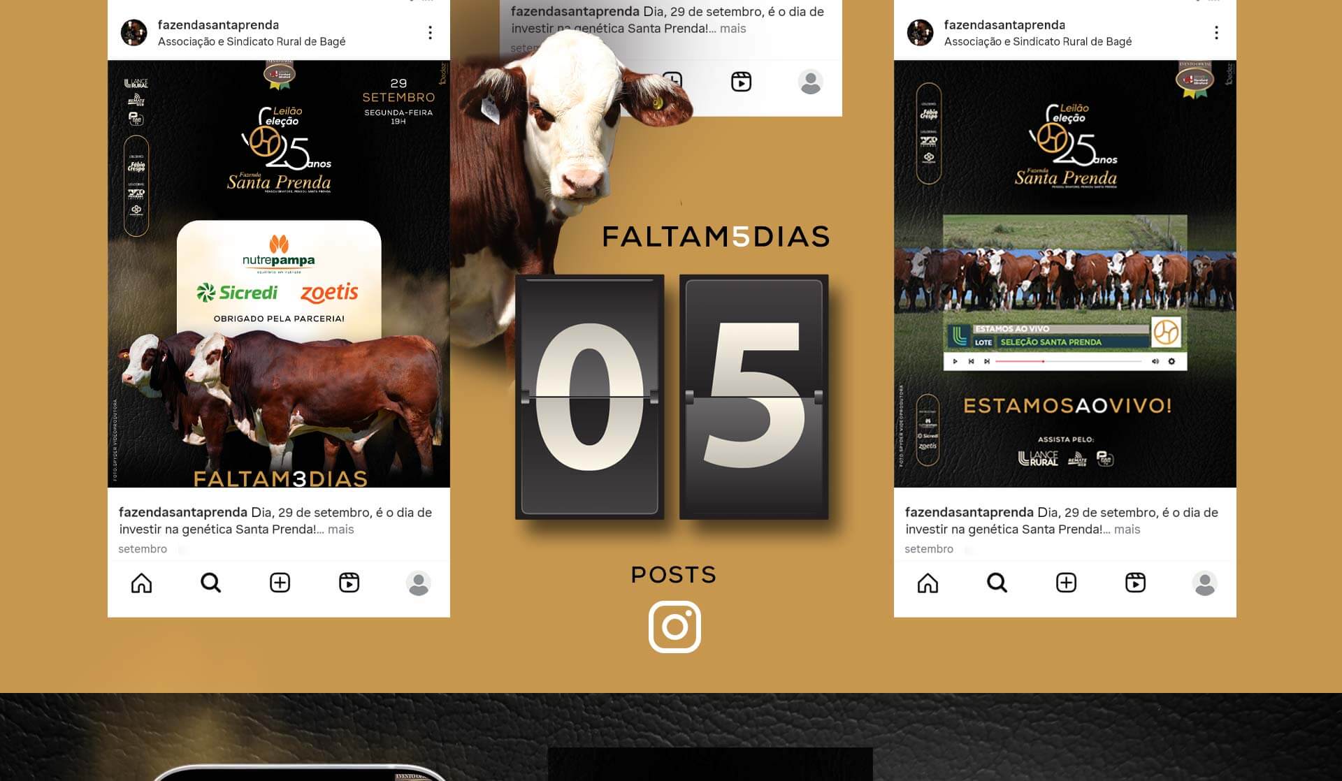 Post contagem regressiva leilão Santa Prenda