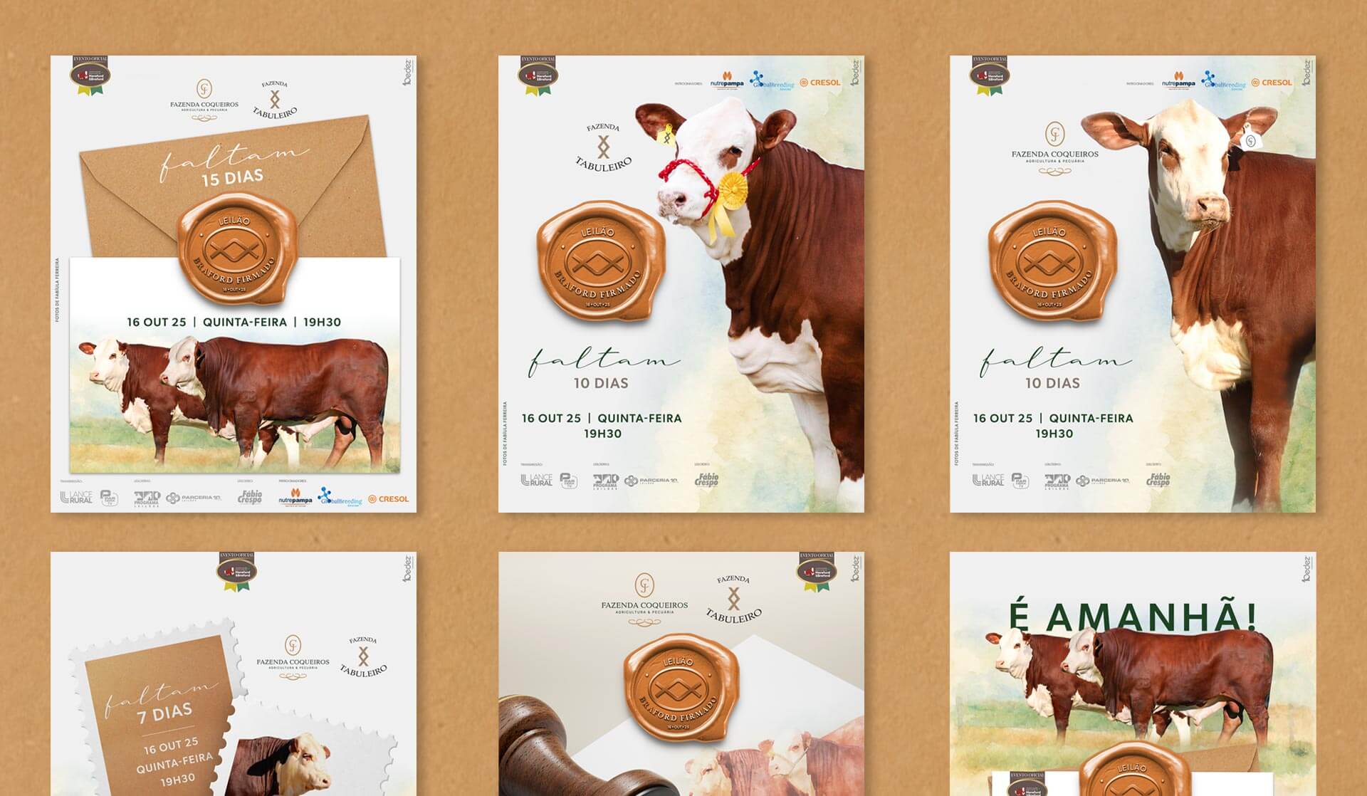 campanha digital de divulgação de leilão de gado
